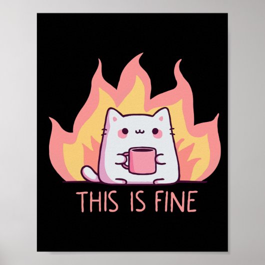 Poster Chat Un Feu C'est Très Bien (Devant)