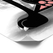 Poster Chat Upside Down Funny Cartoon Caractère (Coin)