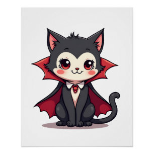 Poster Chat Vampire � T-shirt pour animaux de compagnie m