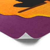 Poster Chat Witch Halloween heureux (Coin)