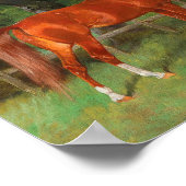 Poster Châtaigne avec du poulain dans le pré | Hans Haag (Coin)