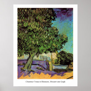 Poster Châtaigniers en fleurs, Vincent van Gogh.