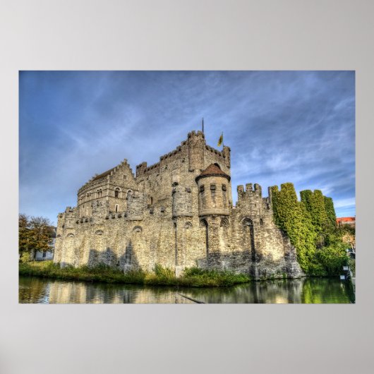 Poster château à Gand (Devant)