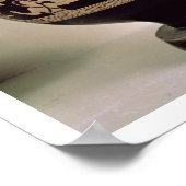 Poster Chateau à silhouette rouge représentant Oreste com (Coin)