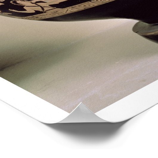 Poster Chateau à silhouette rouge représentant Oreste com (Coin)