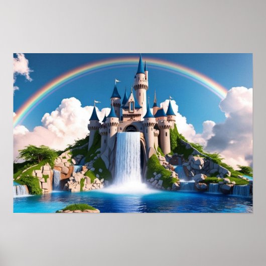 Poster Château Arc-en-Ciel Enchanteur & Cascades (Devant)