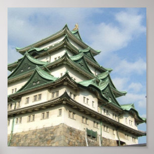 Poster Château au Japon