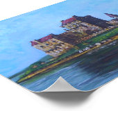 Poster Château avec dragon et magicien (Coin)