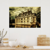 Poster Château Azay le Rideau, France. (Cuisine)