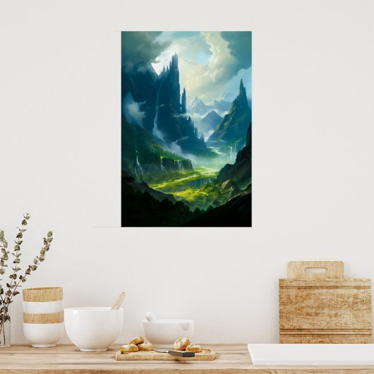 Poster Château caché dans la vallée (Cuisine)