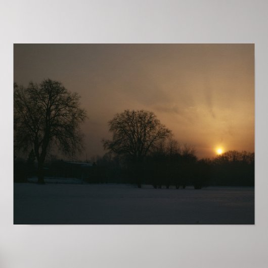 Poster Château Charlottenhof, Coucher de soleil (Devant)