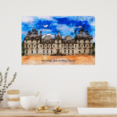 Poster Château Cheverny, vallée de la Loire, France. (Cuisine)