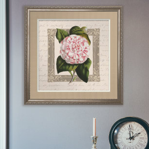 Poster Chateau Chic Botanique Vintage Camellia