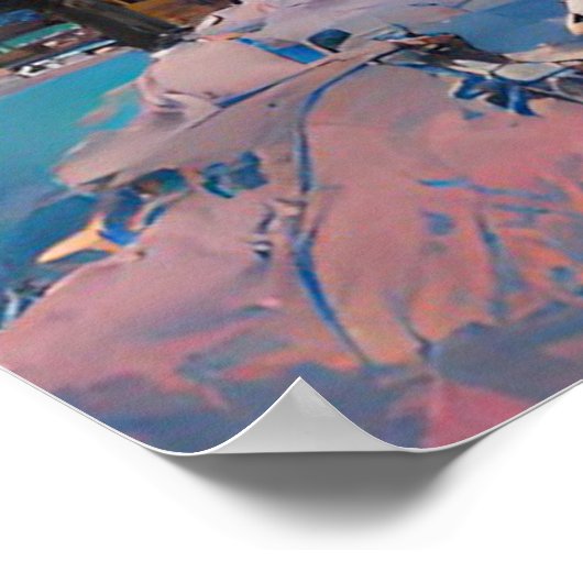 Poster Château classique, Château médiéval d'hiver, Fée (Coin)