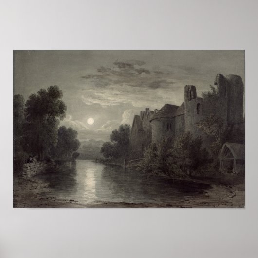 Poster Château d'Allington, près de Maidstone, Kent; Lune (Devant)