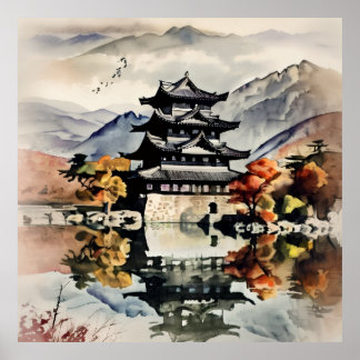 Poster Château d'Automne