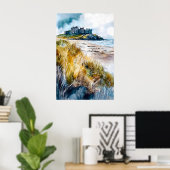 Poster Château de Bamburgh Aquarelle 1 (Bureau à domicile)