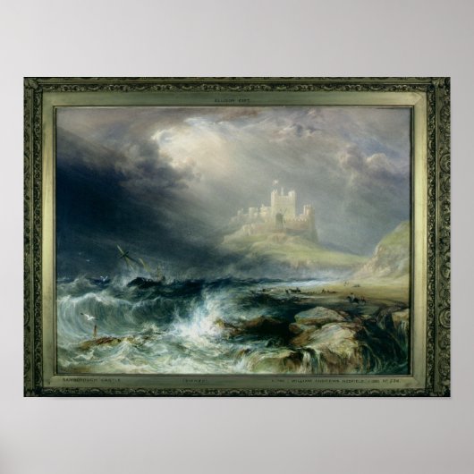 Poster Château de Bamburgh, Northumberland (Devant)