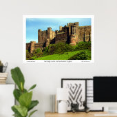 Poster Château de Bamburgh, Northumberland, Angleterre. (Bureau à domicile)