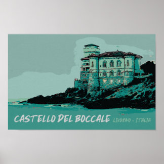 Poster Château de Boccale, le site côtier de Toscane, Ita