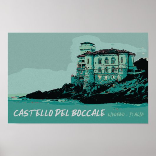 Poster Château de Boccale, le site côtier de Toscane, Ita (Devant)