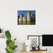 Poster Château de Bodiam (1385), reflété dans les douves, (Bureau à domicile)