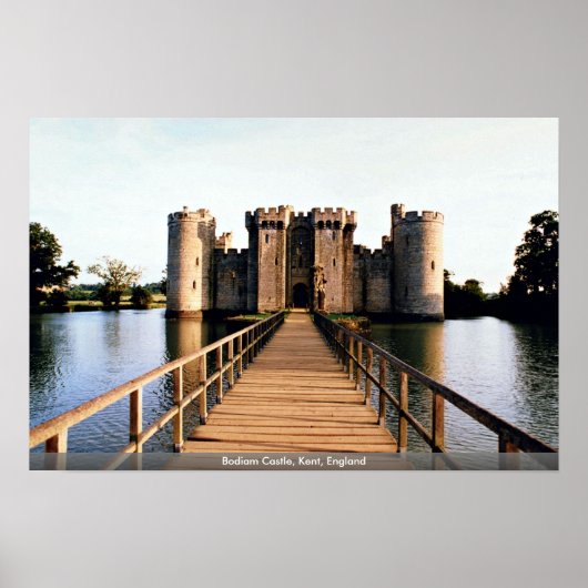 Poster Château de Bodiam, Kent, Angleterre (Devant)