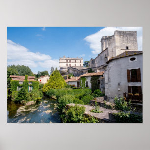Poster Château de Bourdeilles et rivière Dronne, Dordogne