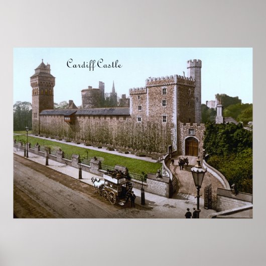 Poster Château de Cardiff (1900) (Devant)