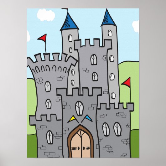 Poster Château de Cartoon Cute (Devant)