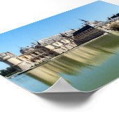 Poster Château de Chantilly avec reflet dans le lac (Coin)