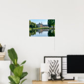 Poster Château de Chantilly et reflet dans un étang (Bureau à domicile)