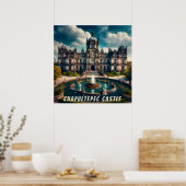 Poster Château de Chapultepec Mexique Vintage voyage (Cuisine)