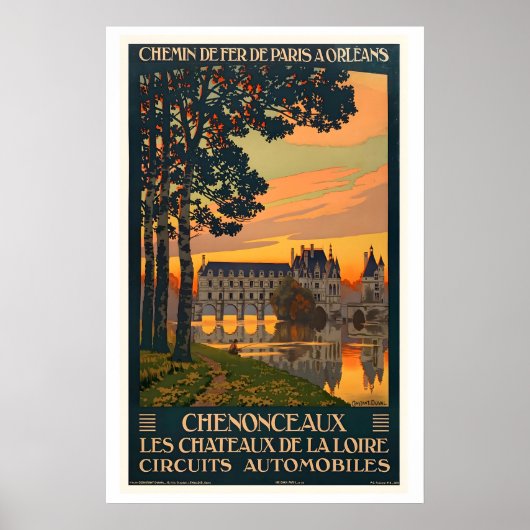 Poster Château de Chenonceau Châteaux de la Vallée de la  (Devant)