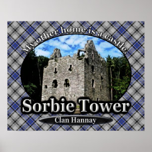 Poster Château de Clan Hannay Sorbie en Écosse