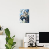 Poster Château de conte de fée fantaisiste sur falaise cé (Bureau à domicile)