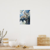 Poster Château de conte de fée fantaisiste sur falaise cé (Cuisine)