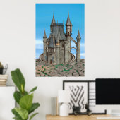 Poster Château de Conte de Fées (Bureau à domicile)