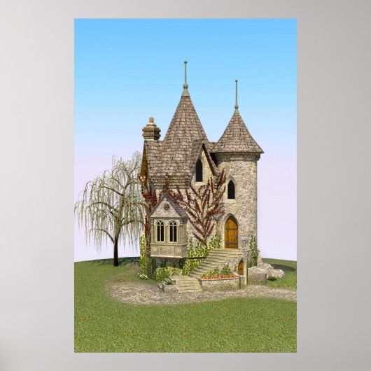 Poster Château de Conte de Fées Cadeau de Fantaisie et d' (Devant)
