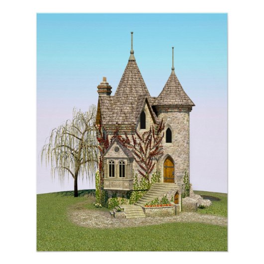 Poster Château de Conte de Fées Cadeau de Fantaisie et d' (Devant)