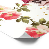 Poster Château de conte de fées de fleurs sauvages Bienve (Coin)