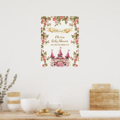 Poster Château de conte de fées de fleurs sauvages Bienve (Cuisine)