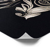 Poster Château de Conte de Foire Noir et Blanc avec Cheva (Coin)