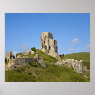 Poster Château de Corfe, Corfe, Dorset, Angleterre