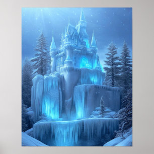 Poster Château de glace des rêves gelés