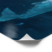 Poster Château de glace flottant avec des baleines océani (Coin)