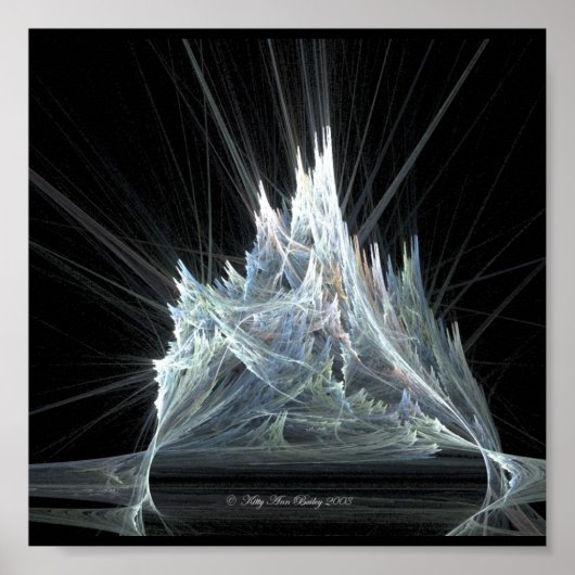 Poster Château de glace Fractal par Kitty Ann (Devant)