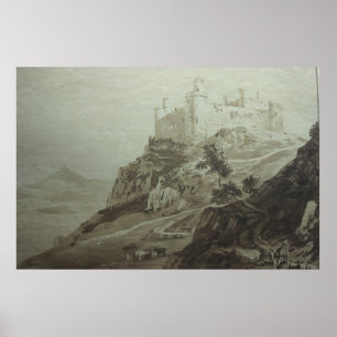 Poster Château de Harlech - Paul Sandby - c1800