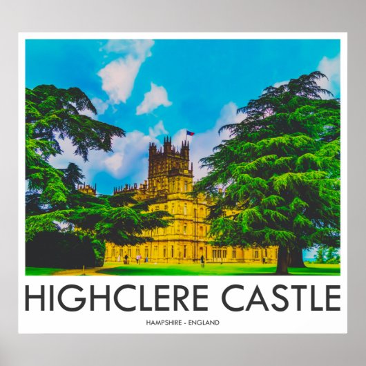 Poster Château de Highclere, Hampshire, Angleterre (Devant)