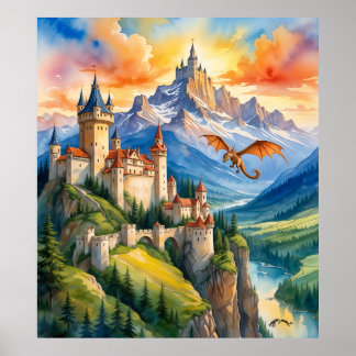 Poster Château de l'Aube du Dragon